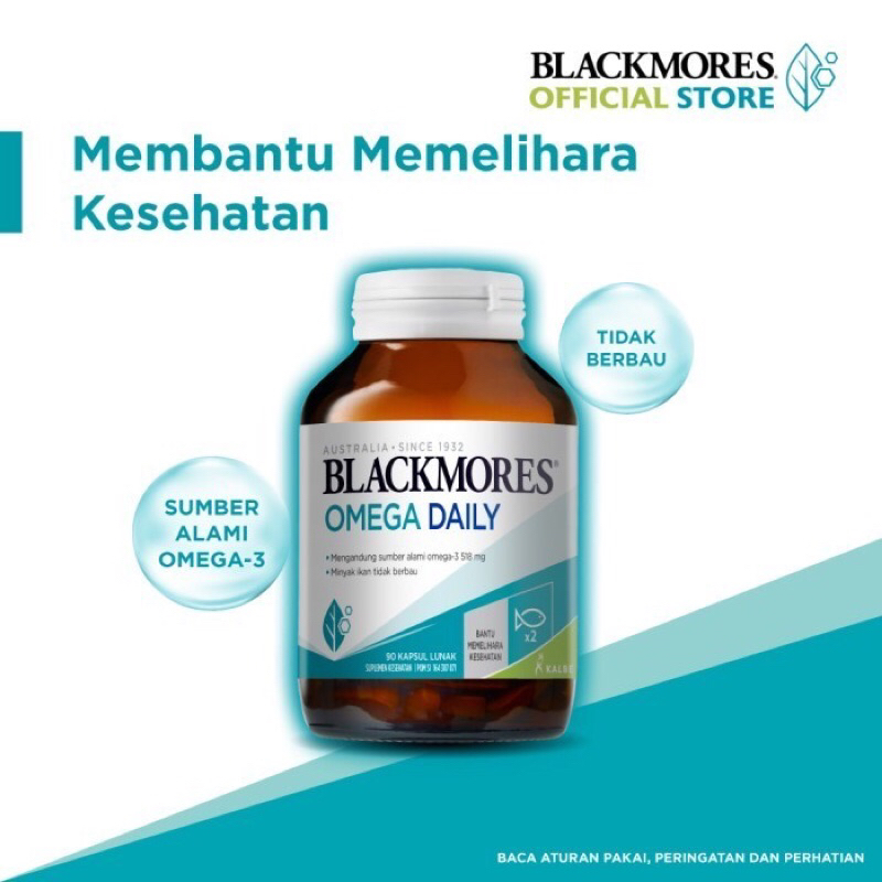 Blackmores Omega Daily Odourless isi 30 &amp; 60 Kapsul BPOM KALBE