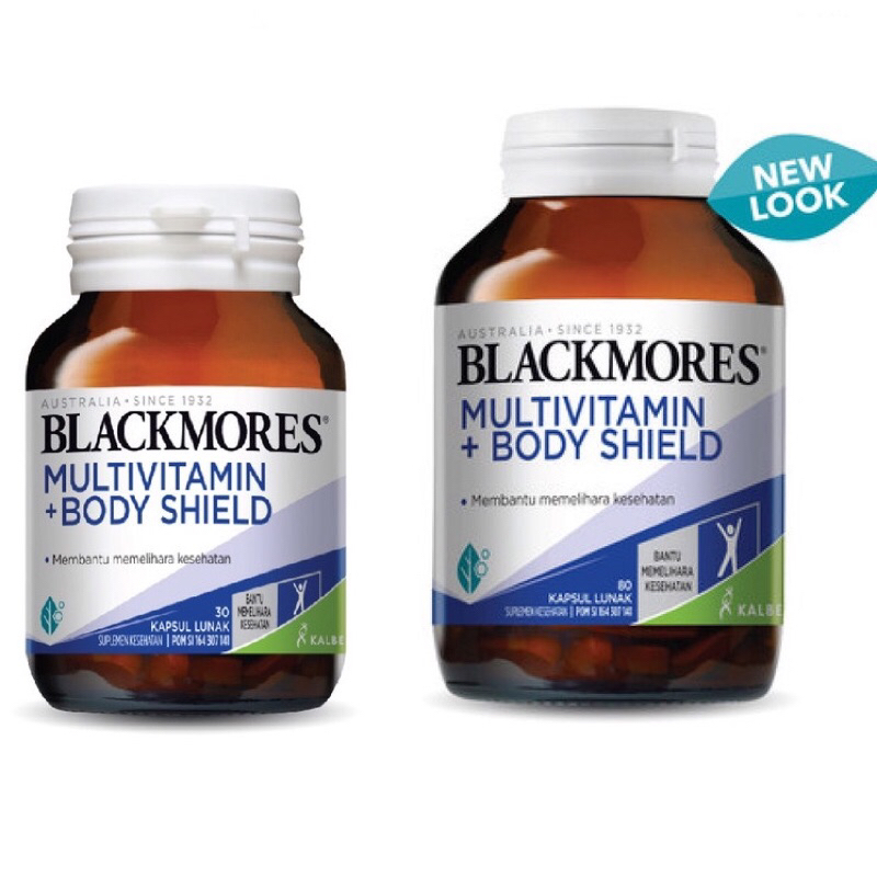 Blackmores Multivitamin Body Shield isi 30 &amp; 60 kapsul / kemasan baru Bio Ace Excell BPOM KALBE