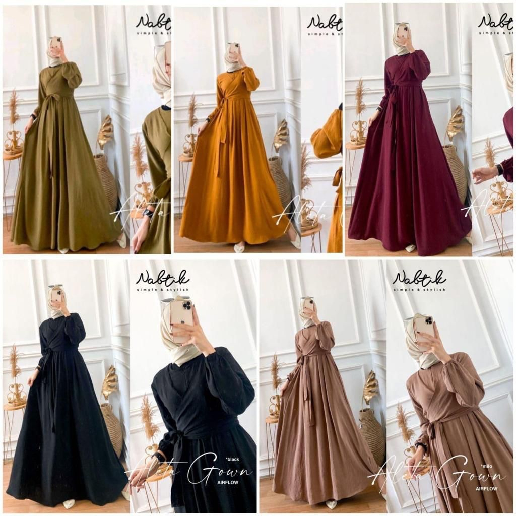 GAMIS CRINGKLE ALETA GOWN /DRESS ALETA GAMIS TERLARIS DAN TERMURAH