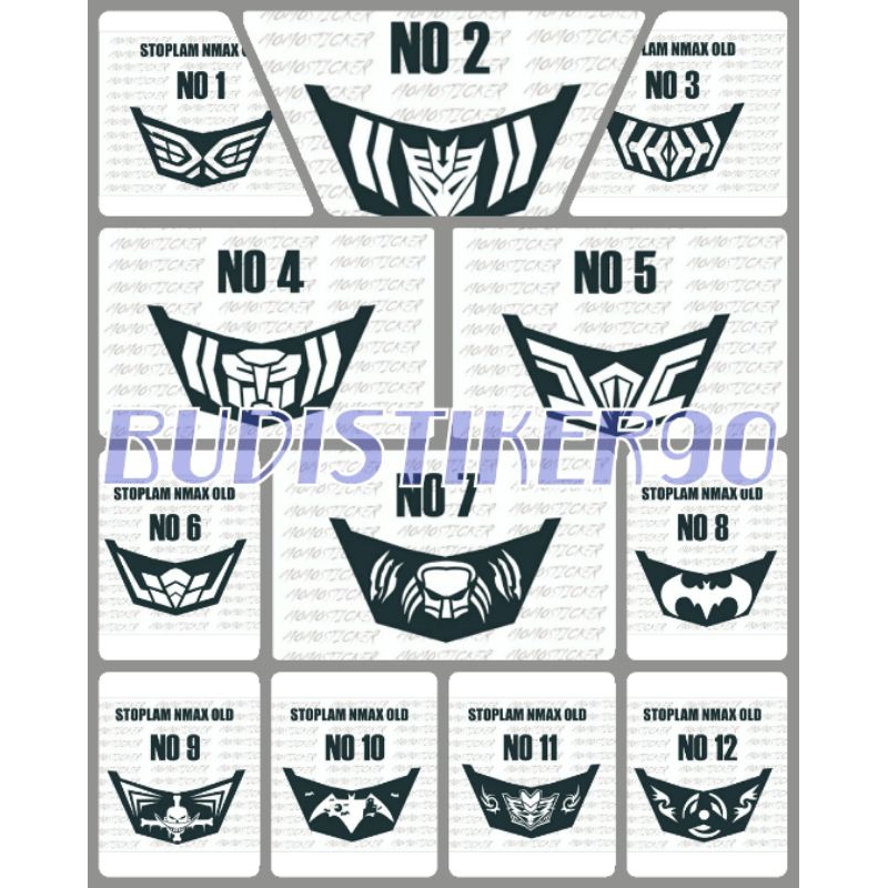 Stiker lampu stoplamp Nmax  old 155