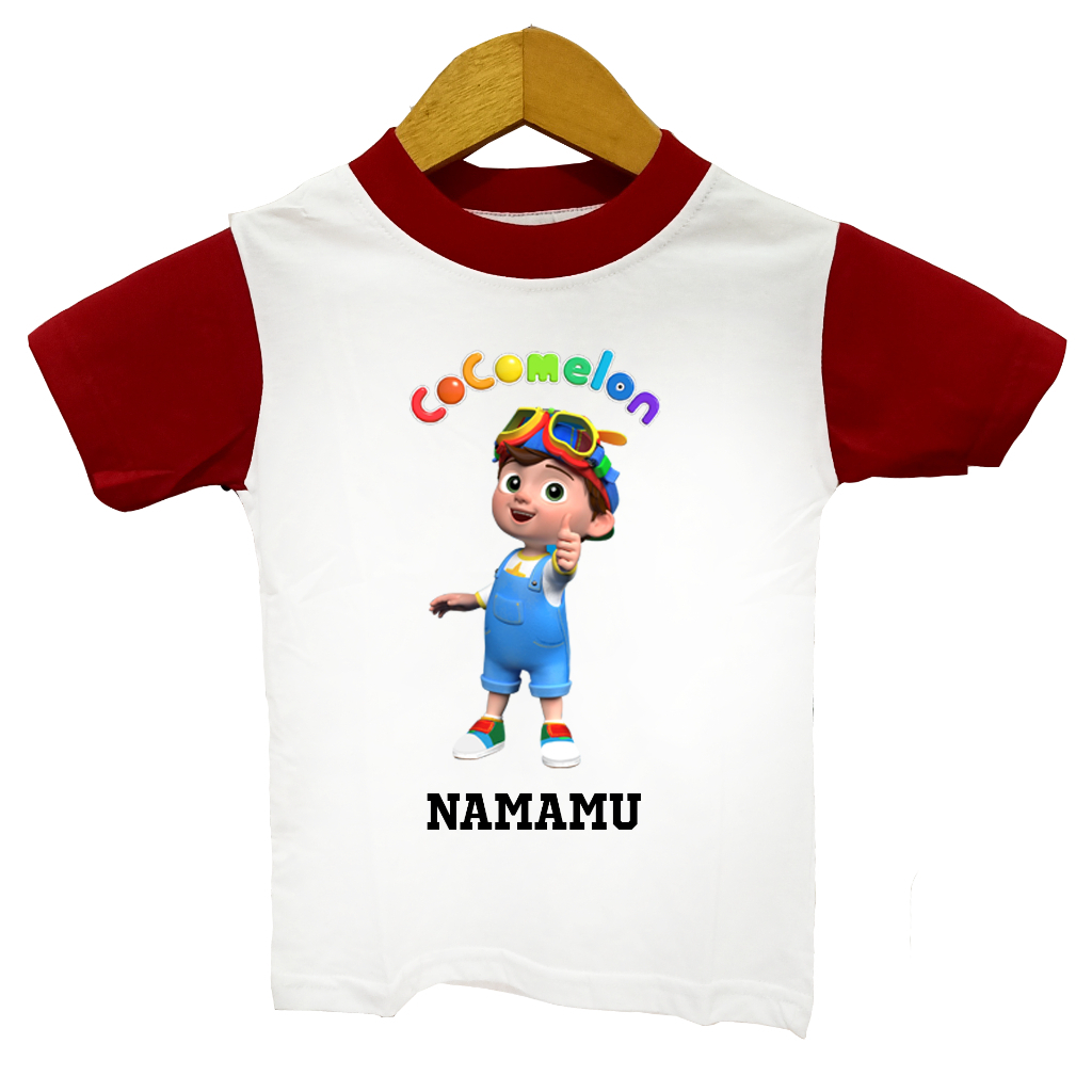 Kaos anak cowo raglan usia 1 2 3 4 6 5 7 8 9 baju harian anak tanggung kartun anak