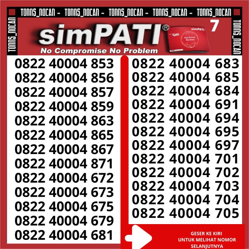 Nomor Cantik Simpati 4G LTE Murah
