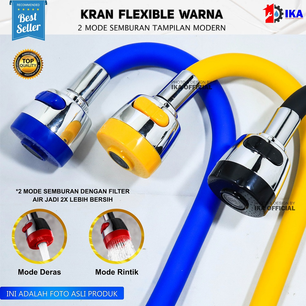 KRAN ANGSA FLEKSIBEL WARNA ENGKOL KRAN CUCI PIRING ROTASI 360° STAINLESS DAPUR WASTAFEL 1/2INCH