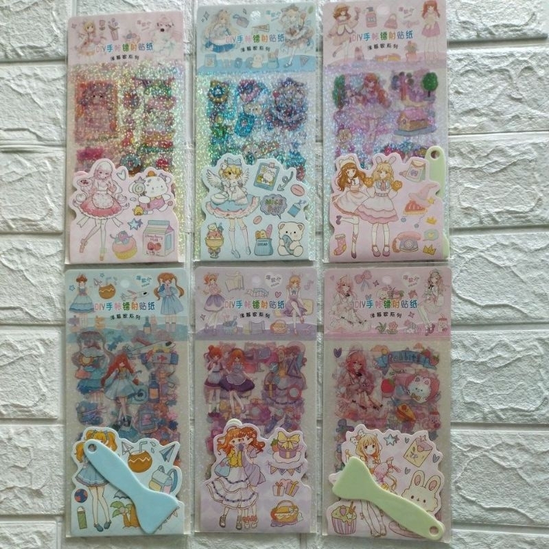 

sticker hologram anime isi 4 lbr