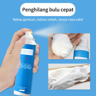 100%ASLI Spray Cream Krim Penghilang bulu permanen 150ml rambut Hair removal cream Rambut ketiak Penghilang bulu Bagian privat kaki Lengan Krim penghilang rambut cepat yang aman, tanpa rasa sakit, lembut dan tidak menyebabkan iritasi