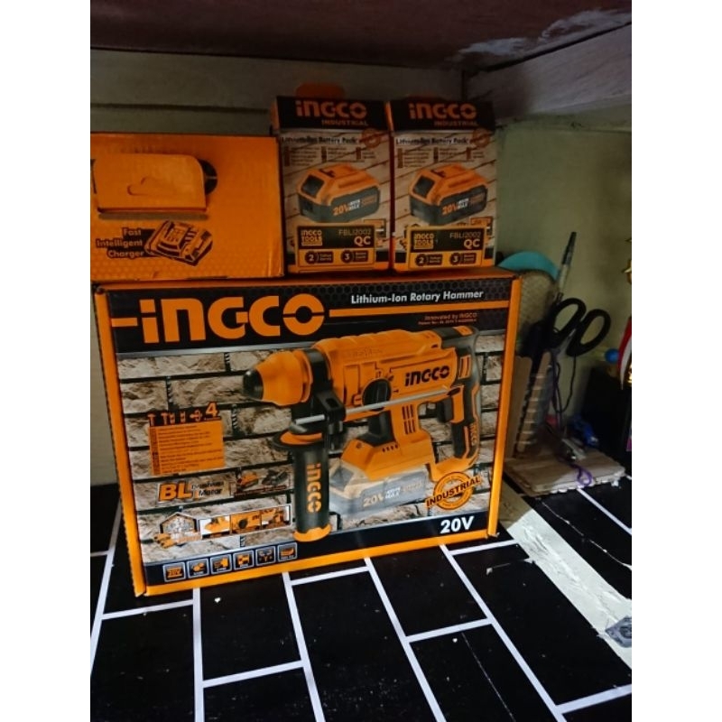 CRHLI2201 BOR BATERAI BETON CORDLESS ROTARY HAMMER BRUSHLESS 20V INGCO