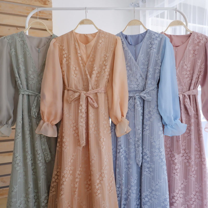 Naysyla Longdress | Dress Brokat Organza Dress Bridesmaid Dress Kondangan