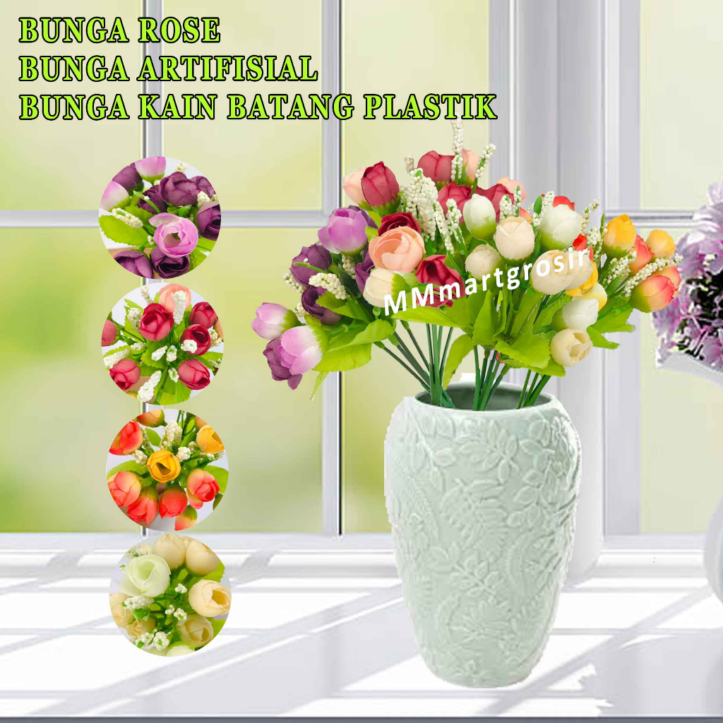 Bunga Rose / Bunga Dekorasi / Bunga Hias / Bunga Plastik