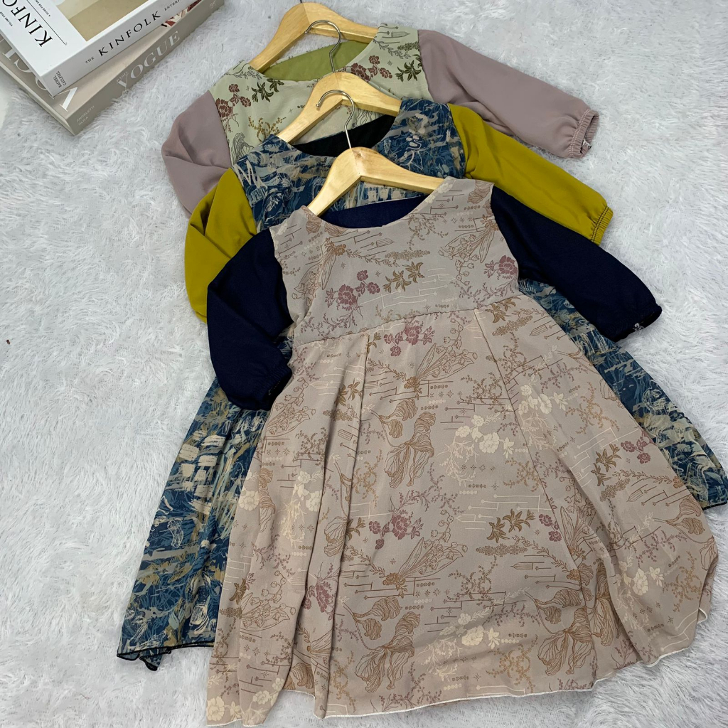 Gamis Anak NARA Gamis Anak Perempuan Terbaru Usia 2 3 4 5 6 7 8 Tahun Bahan Ceruty Babydoll