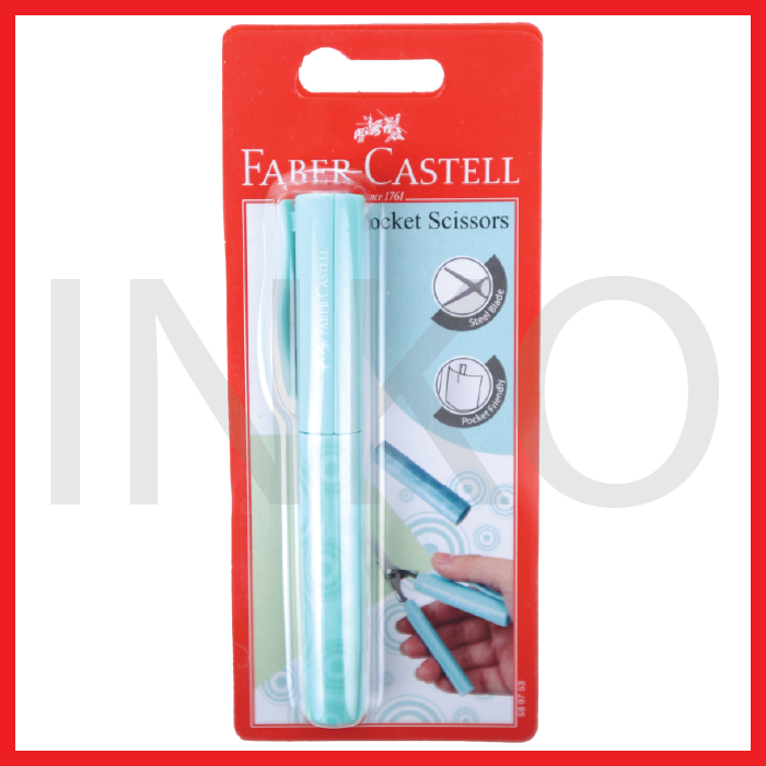 

FABER CASTELL POCKET SCISSORS TURQUOISE