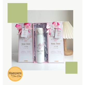 BR Package- Thermos Tumbler- Hard Box Print- BABY HAMPERS Gift Kado Bayi Souvenir Custom Aqiqah Box