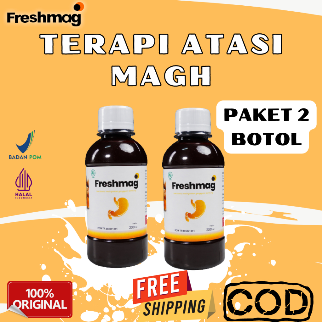 

Freshmag Original Paket 2 Botol Atasi Magh Dan Menurunkan Asam Lambung Yang Tinggi Isi 200 ml Per Botol