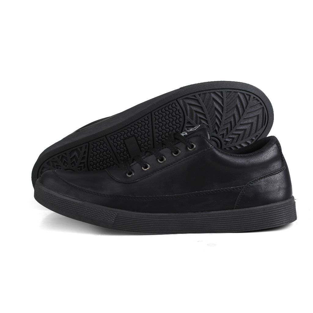 Sepatu Sneakers Pria Casual Shoes Cowok Sekolah Kerja Kuliah Trendi Original Naz Aziel Full Black