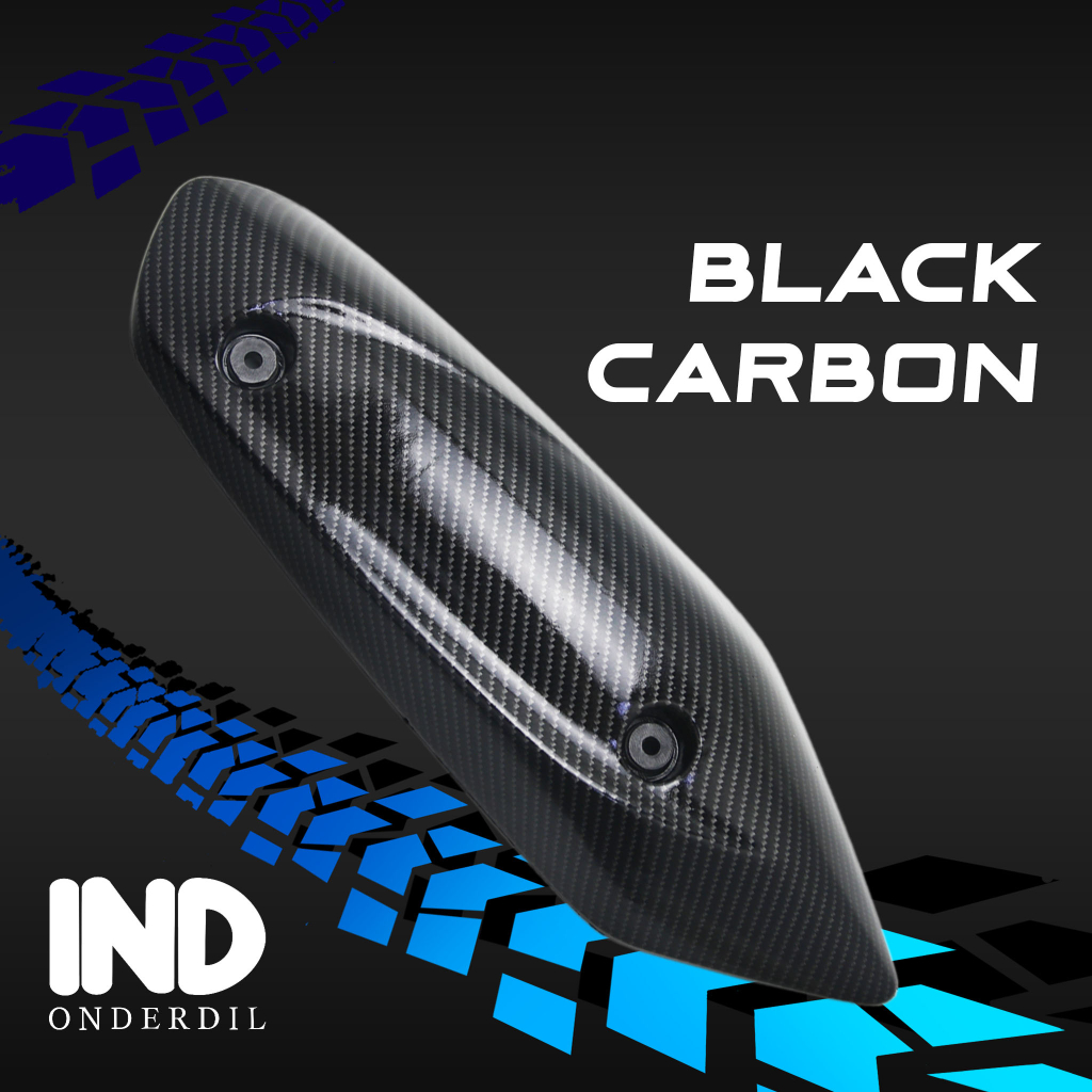 Pelindung Knalpot Hitam Carbon Freego 2019-2021 Cover Tutup-Penutup-Tameng Kenalpot-Muffler-Exhaust Free Go Karbon Black Karbon