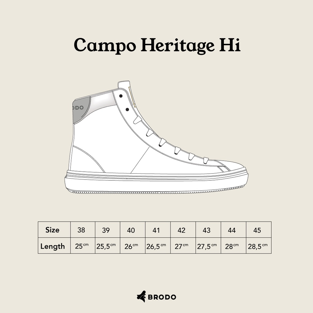 BRODO - Sneakers Campo Heritage Hi Fulll Ivory