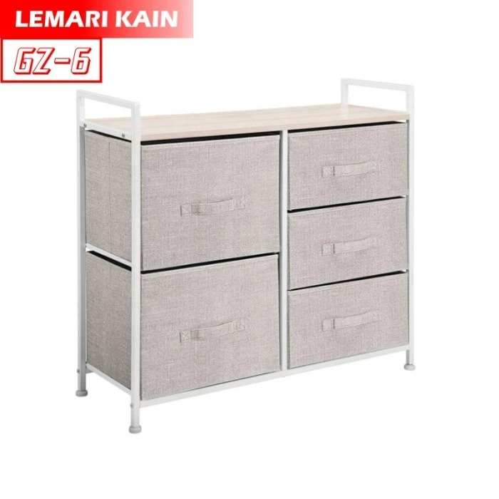 Lemari Susun Kain Linen Ukuran 29cmX83cmX77cm Rak Penyimpanan Laci