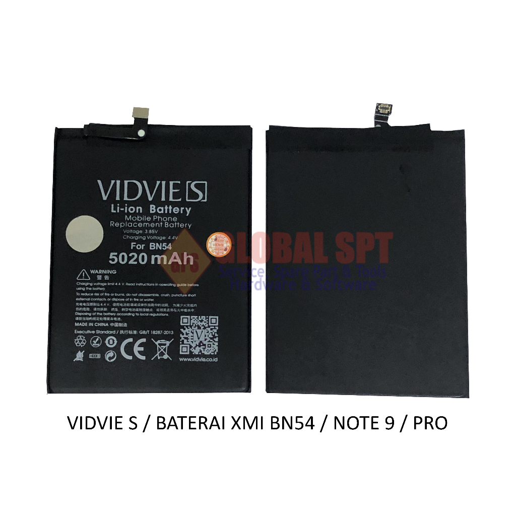 VIDVIE S / BATERAI XIAOMI BN54 / BATRE NOTE 9/PRO / BATERE