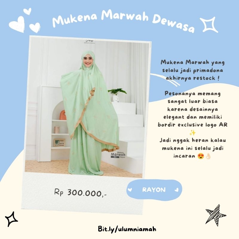 Terlaris √ MUKENA MARWAH | MUKENA AR RAFI | MUKENA DEWASA (Anniha Collection)