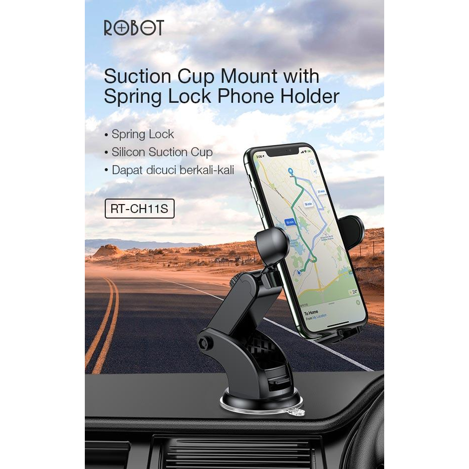 Universal Car Holder ROBOT RT-CH11S 360 Rotable For Smartphone Car Stand Holder