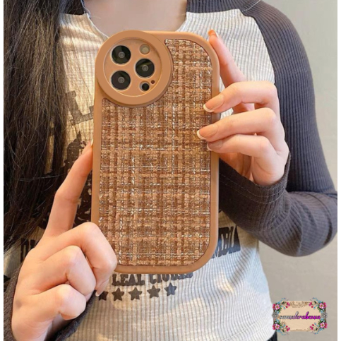 CASE CASING SILIKON VINTAGE WOOVEN TWEED KAIN RAJUT FOR VIVO Y12 Y15 Y17 SB5506