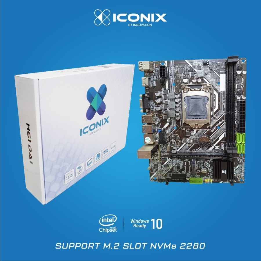 Motherboard Iconix H61 LGA 1155 Slot NVME