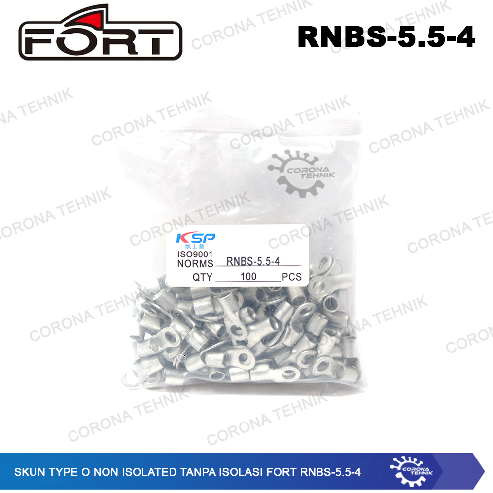 For Cable 4-6 mm Skun Type O Non Isolated Tanpa Isolasi FORT RNBS-5.5-4