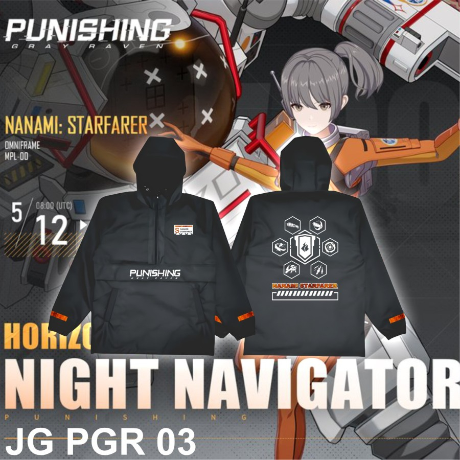 Nanami Starfarer Punishing Gray Raven Cagoule Jacket ( JG PGR 03 )