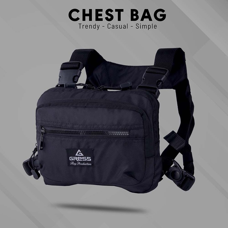 Chest Bag Tas Dada Tas Kecil Bagian Depan Multifungsi Tas Outdoor Vest Bag Tas Rompi Casual Terbaru