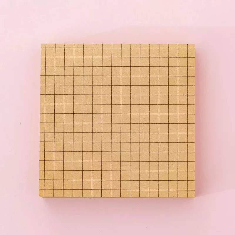 STICKY NOTE KRAFT BROWN/ WHITE GRID COKLAT 80 LEMBAR