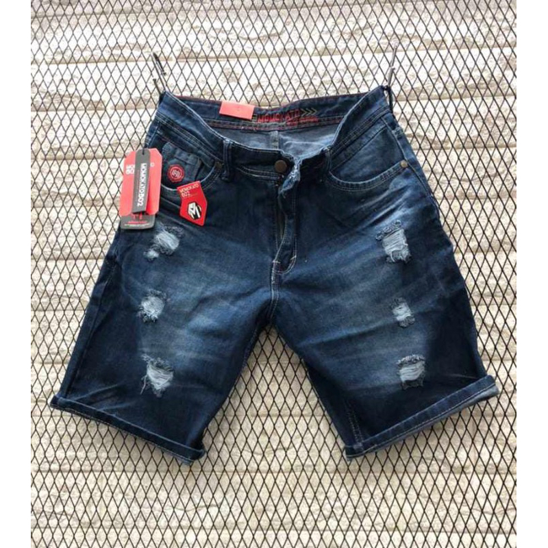 Celana Jeans Pendek Pria/Celana Denim Pendek Pria/Celana Pendek Repped Pria/Celana Jeans Pendek Cowo