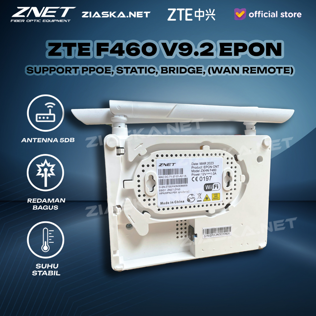 New EPON zte F460-V9.2  (v9) Epon Onu Ont suport HSGQ HIOSO dan semua OLT EPON