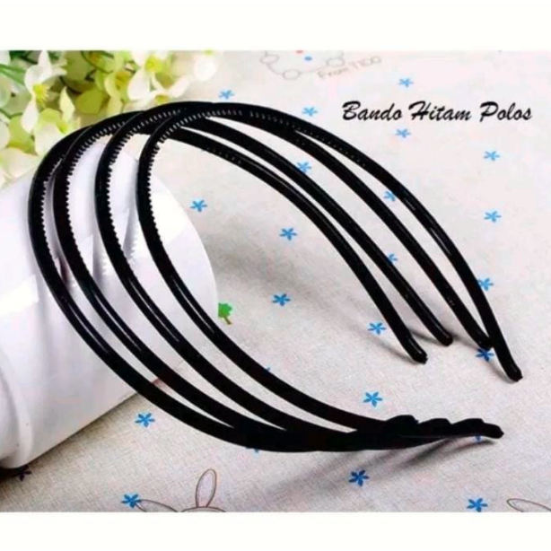 DHIO - BANDO LIDI POLOS HITAM / BANDO PLASTIK POLOS