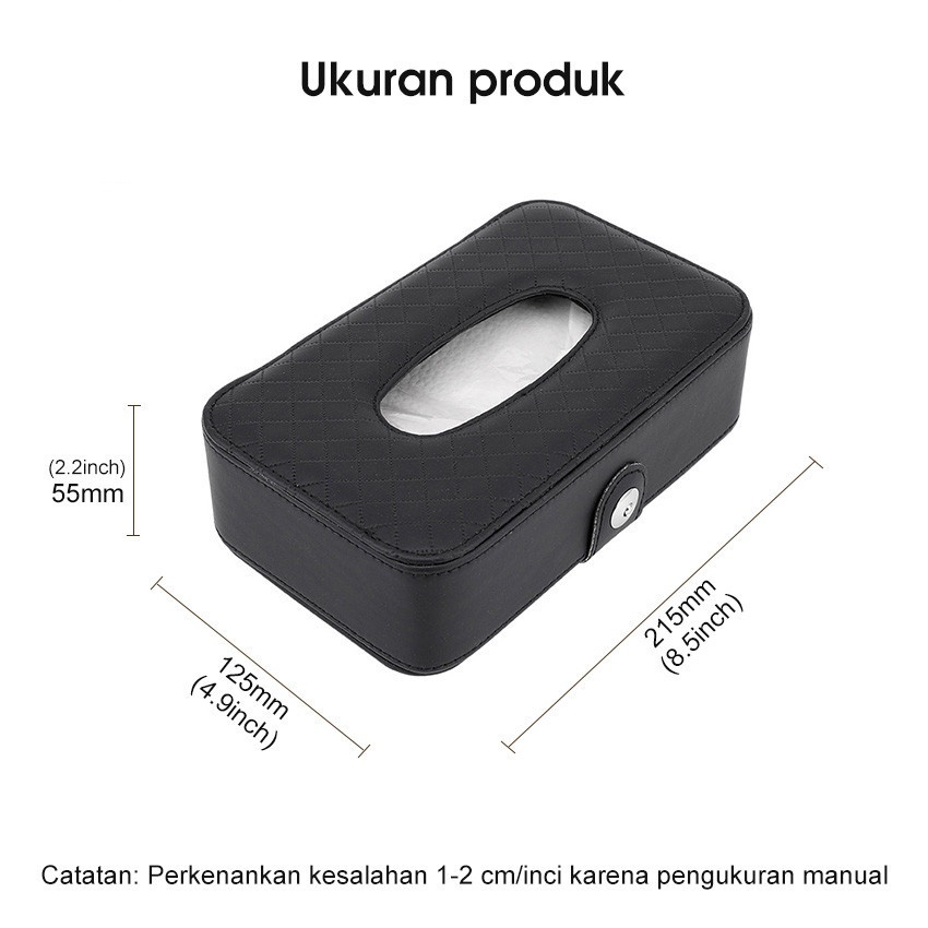 【Large】Tempat Tisu Mobil / Kotak Tissue Kulit Mobil Gantung Car Visor Box Mewah Estetik Hiasan Universal