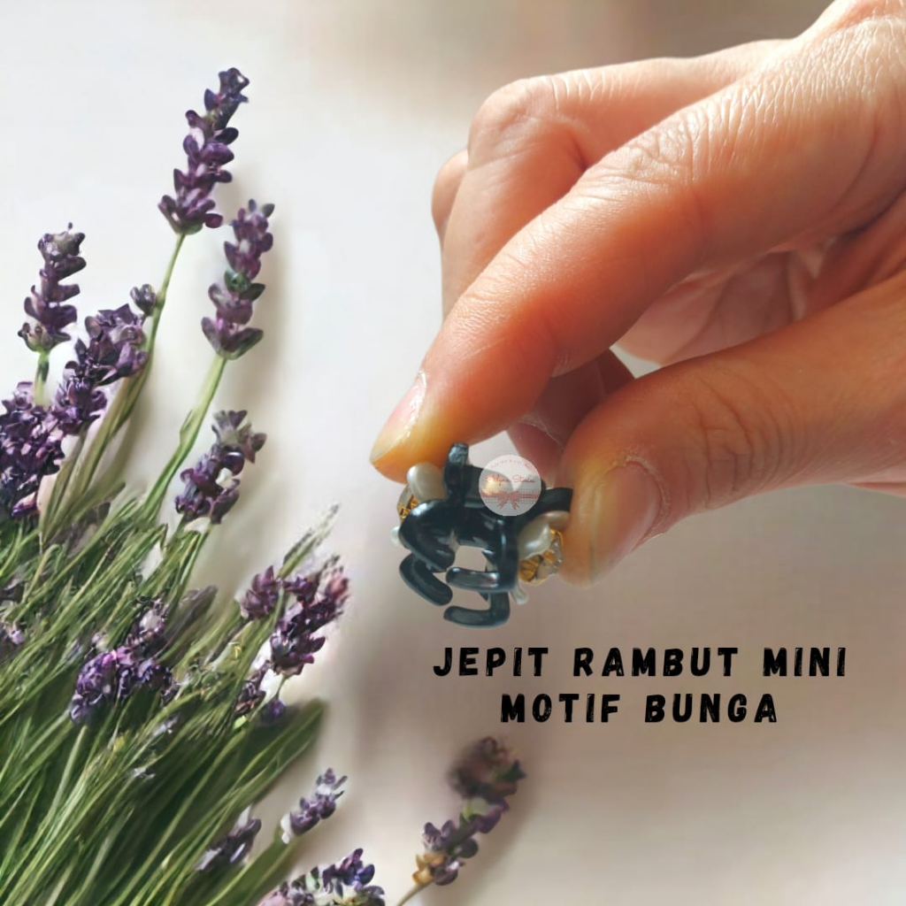 Jepit Rambut Mini Bentuk Bunga 2pc