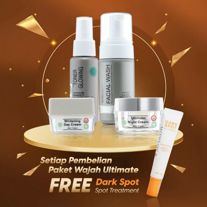 MS GLOW PAKET WAJAH ULTIMATE FREE DARK SPOT