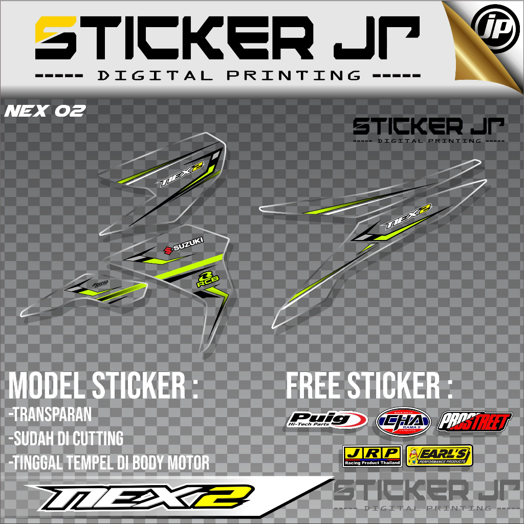 Sticker Decal  Striping Transparan Suzuki Nex II / Stiker NEX NEW Aksesoris Sepeda Motor | Sticker N