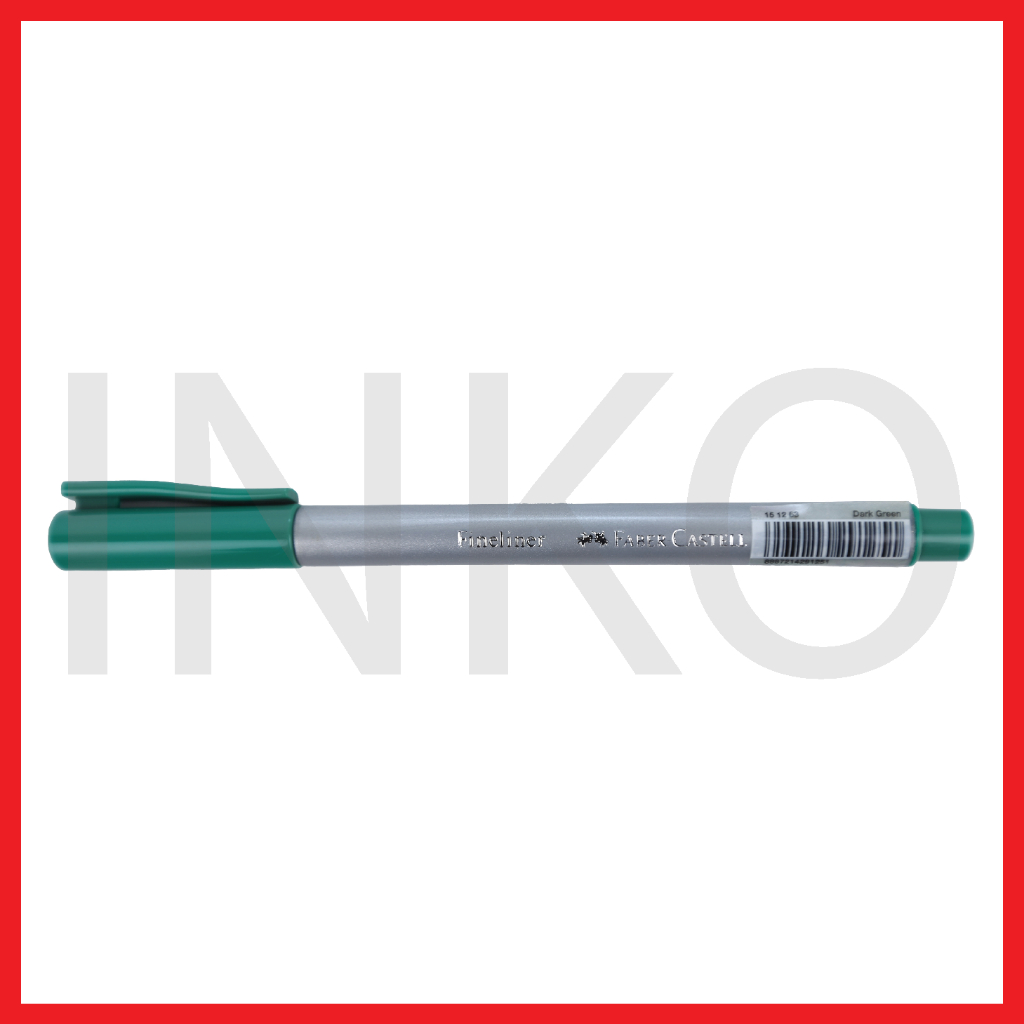 

FABER CASTELL FINELINER CLIP CAP DARK GREEN INK 1PCS