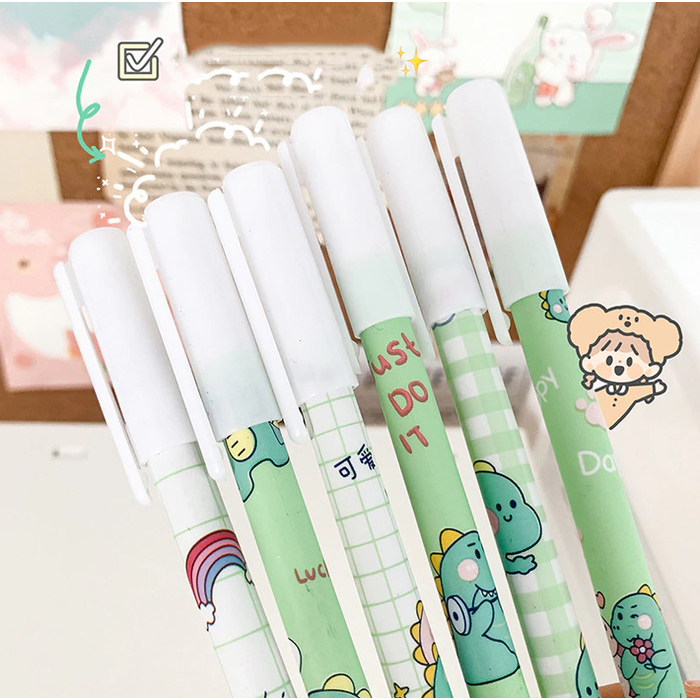 Pulpen Bisa Dihapus Bolpoin Gel Pena Motif Lucu Erasable Pen White_Cell