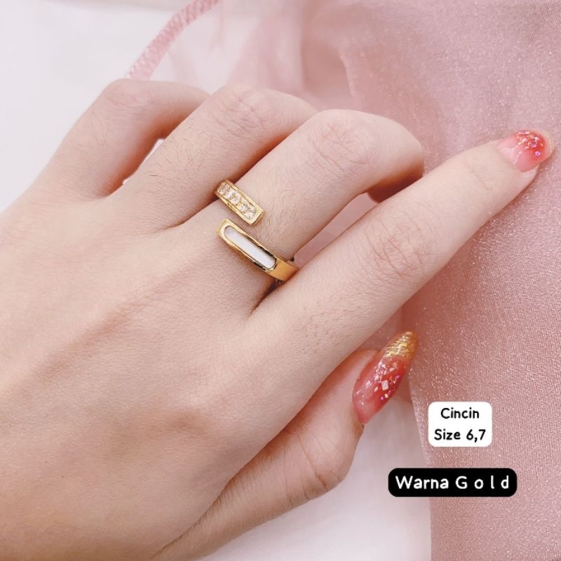 Cincin Titanium Asli Premium Quality Anti karat anti alergi Stainless steel ori Ct08