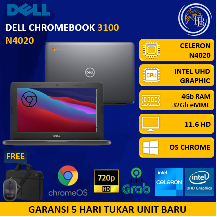 Dell Chromebook 3100 N4020 Ram 4Gb 32Gb Chrome Os Cdm 11.6