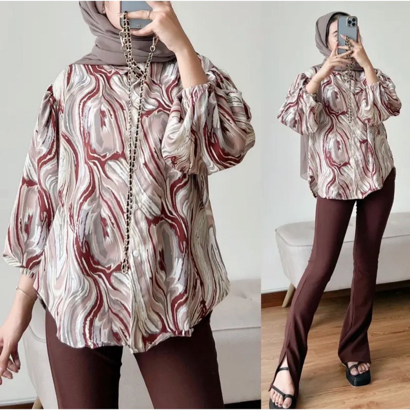 GHALAXIE BLOUSE SHAKILA MOTIF