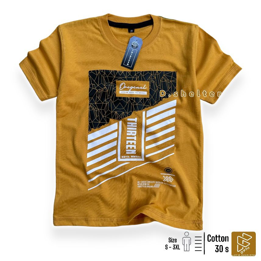 KAOS DISTRO ANAK THIRTEEN MUSTARD RE-LOAD / D.SHELTER