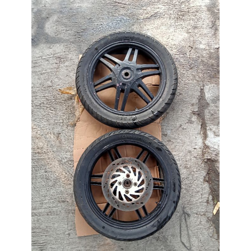 VELG PELEK DEPAN BELAKANG SUZUKI SPIN 125 COPOTAN ORIGINAL