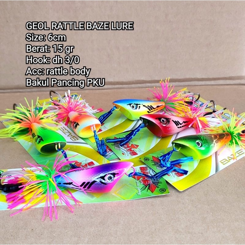 WTD GEOL BAZE LURE 6CM RATTLE BODY. umpan toman. umpan casting. umpan atas.