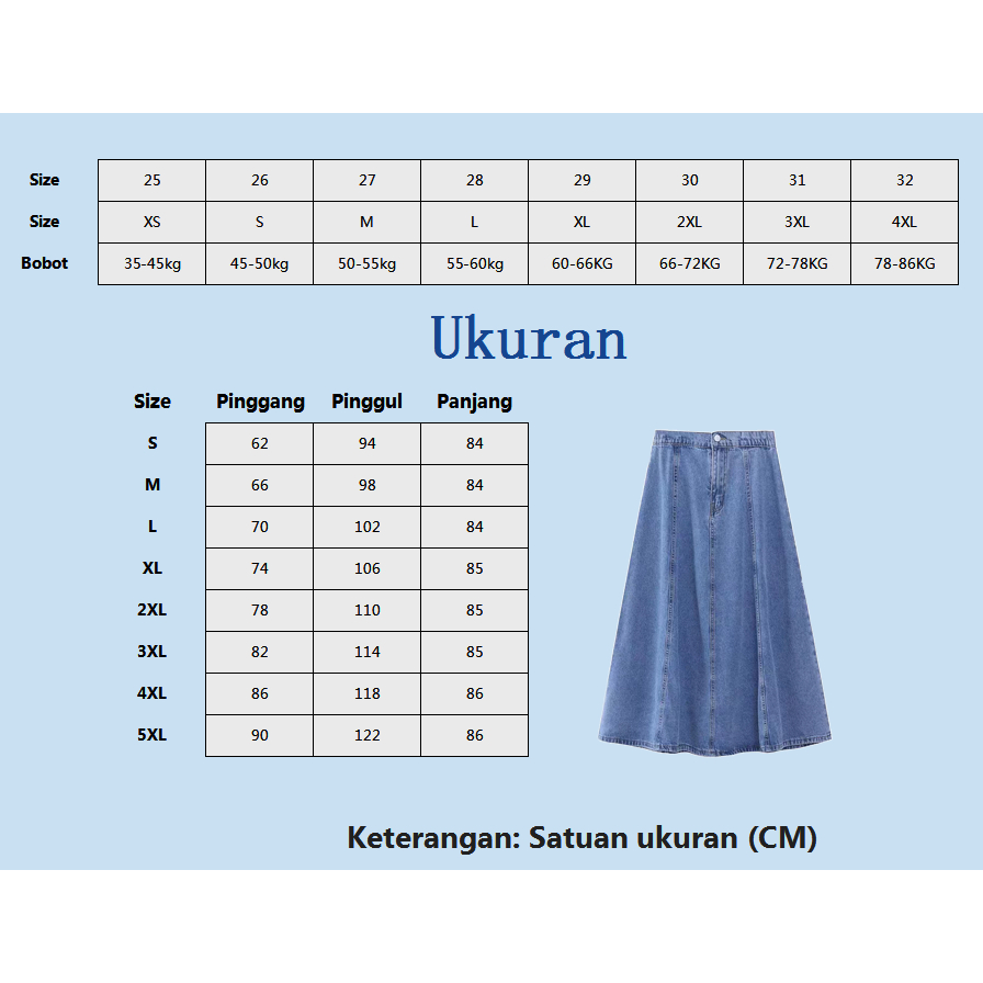Rok Jeans Panjang melar Wanita rok button denim highwaist rok maxi jeans korea style kekinian 2023