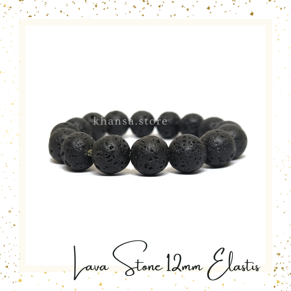 Gelang Batu Lava Stone Diameter 8mm