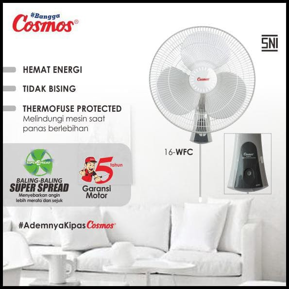 KIPAS ANGIN DINDING / WALL FAN COSMOS / 16WFO /16-WFw / 16WFG / 16 WFC /  [ 16 INCH ] ORIGINAL 100% TERMURAH !