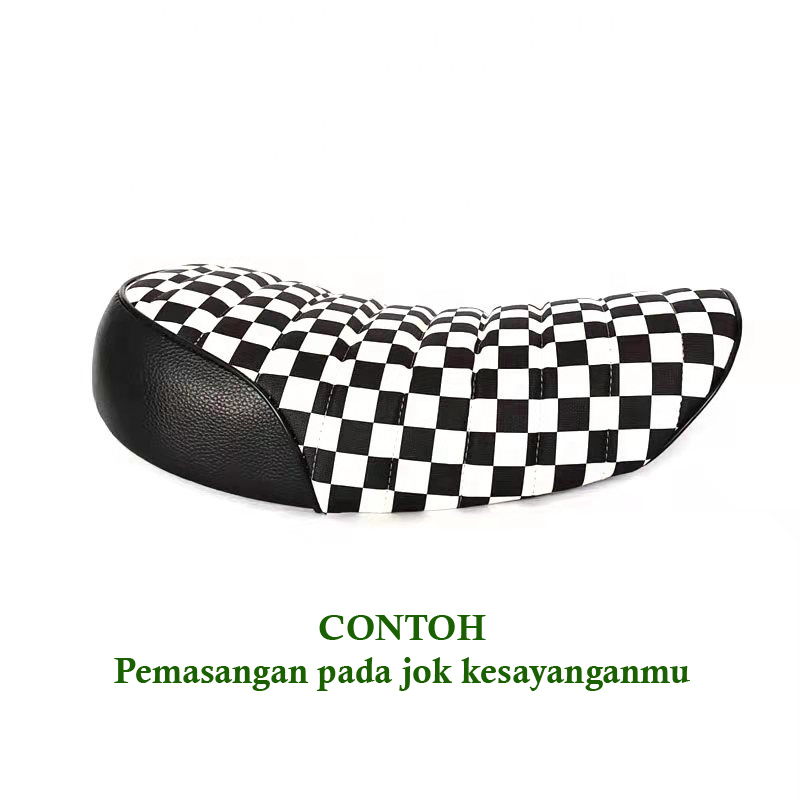 Bahan Cover Jok Honda Monkey Gorilla Dax ST70 | Kulit Sintetis Bahan Jok Motor Motif Tartan