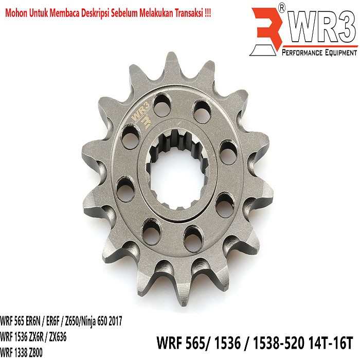WR3 GEAR DEPAN KAWASAKI NINJA ZX636 / ZX6R
