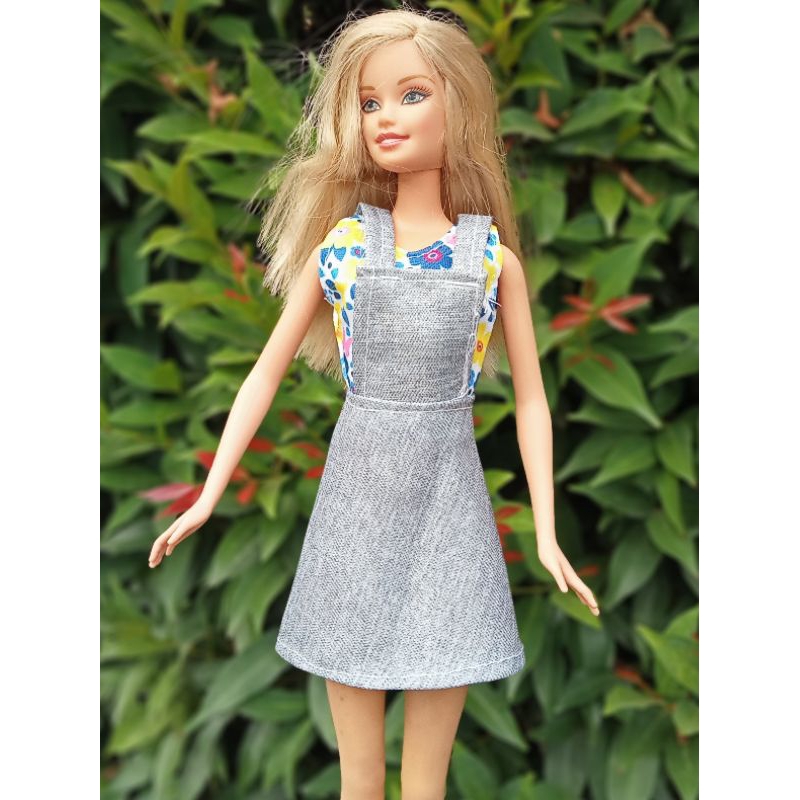 baju overall rok and celana untuk boneka 30cm